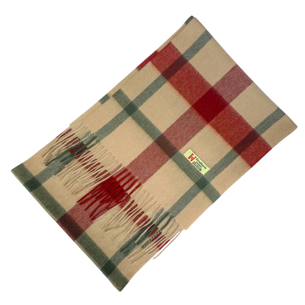 Strathurie Lambswool Ladies Gents Plaid Tartan Check Scarf
