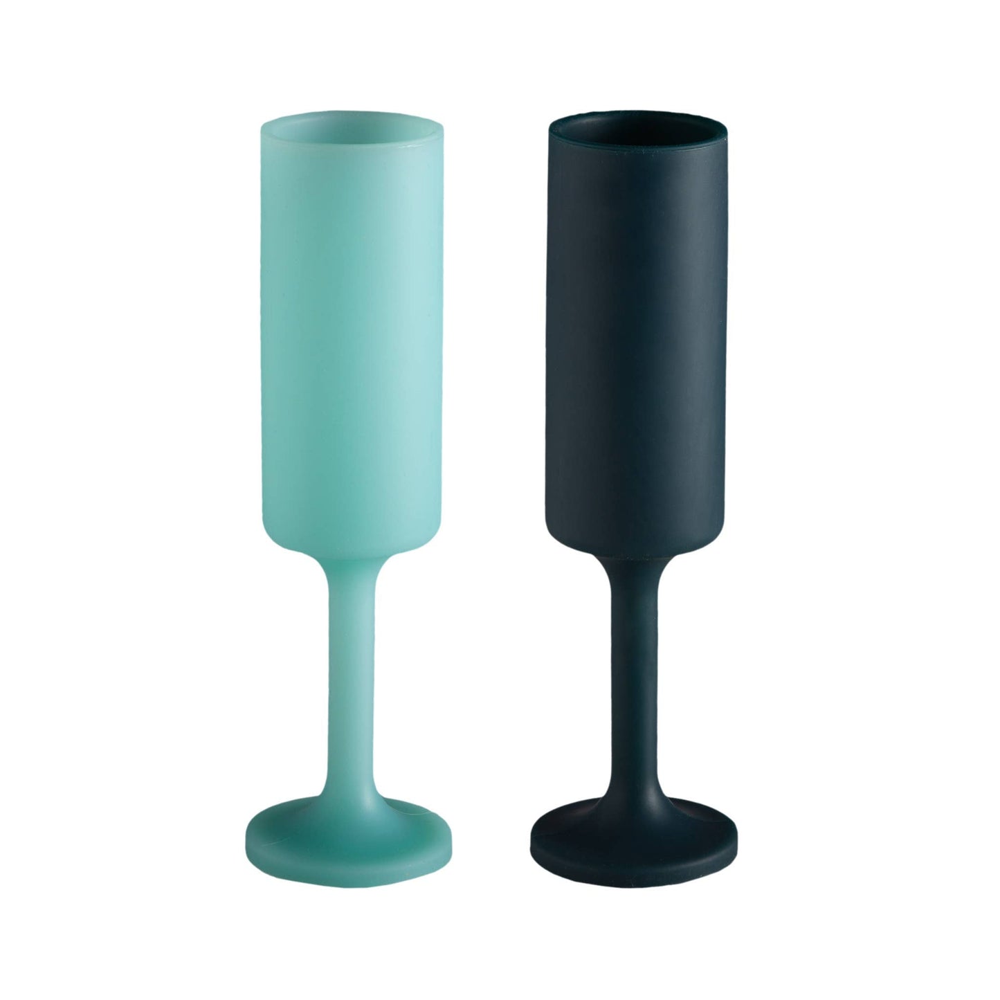 Unbreakable Silicon Champagne Flutes – Mist | Ink