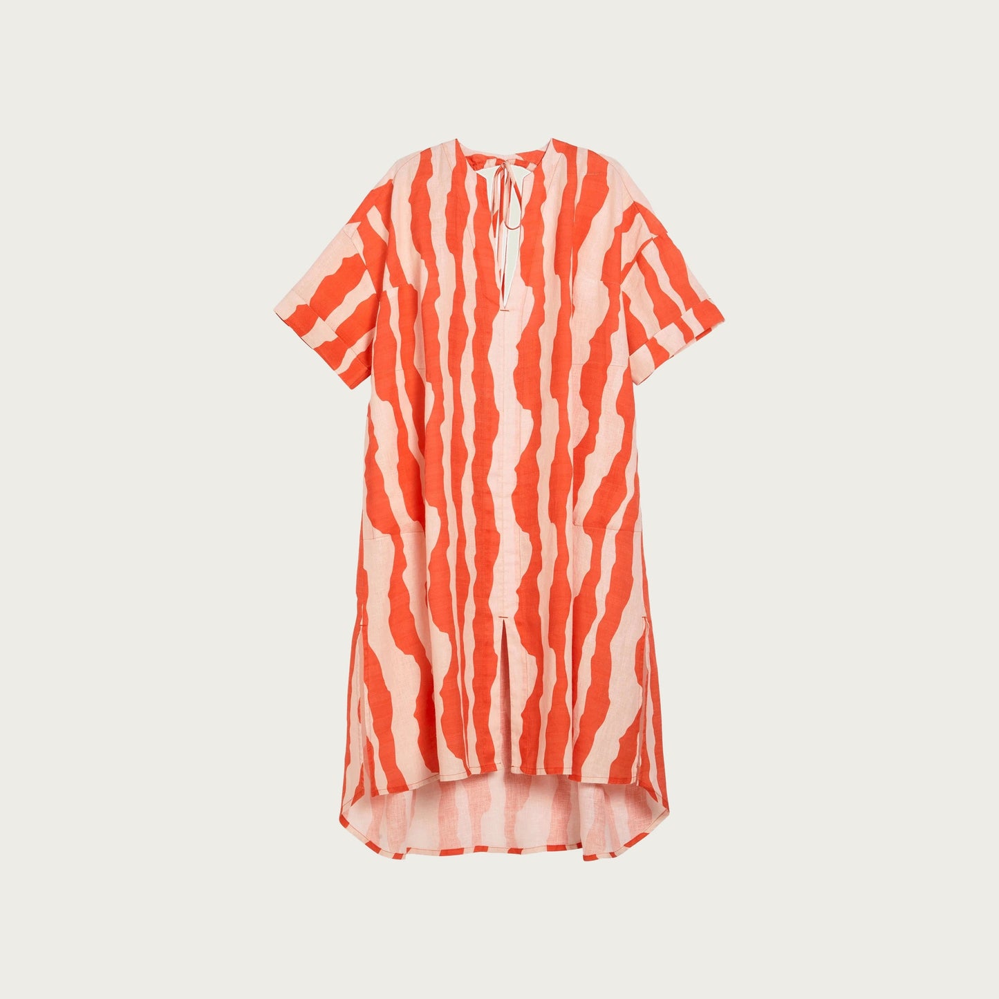 ORANGE CALIMA TANGELO LINEN DRESS