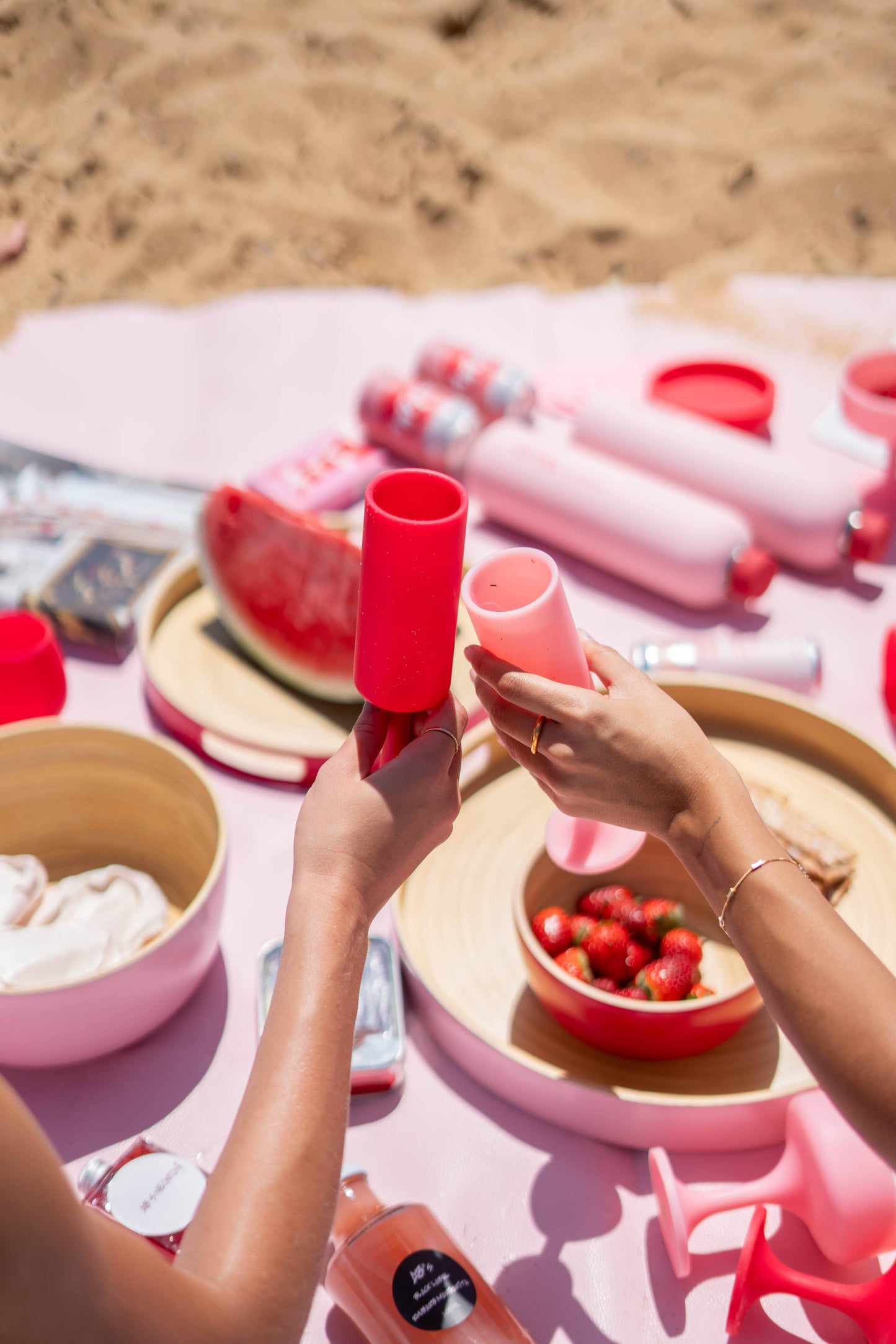 Unbreakable Silicone Champagne Flutes – Cherry | Blush