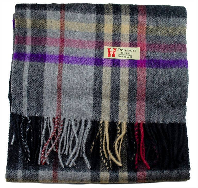 Strathurie Lambswool Ladies Gents Tartan Check Scarf