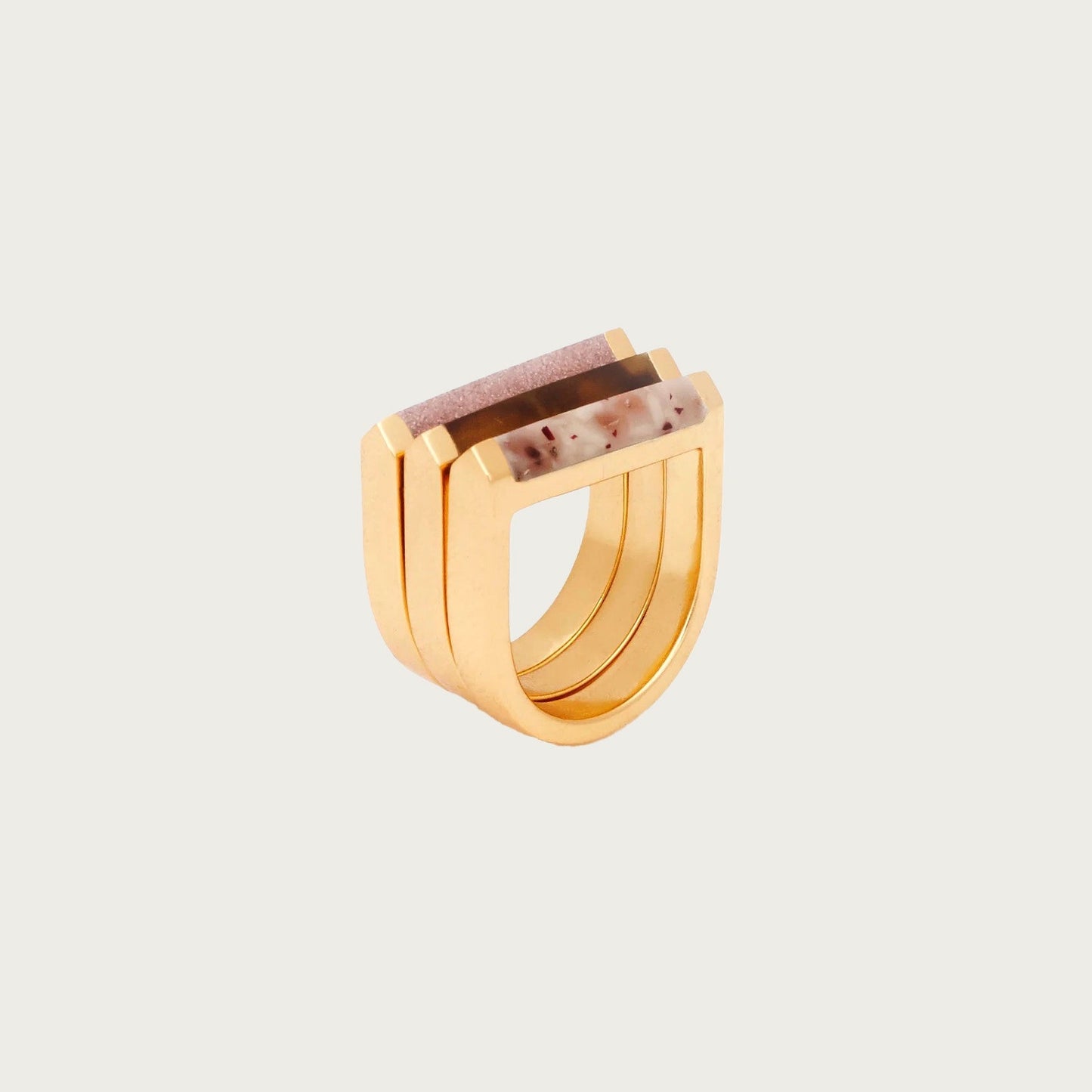 ALEXANDRA RING SET – TORTOISE SHELL
