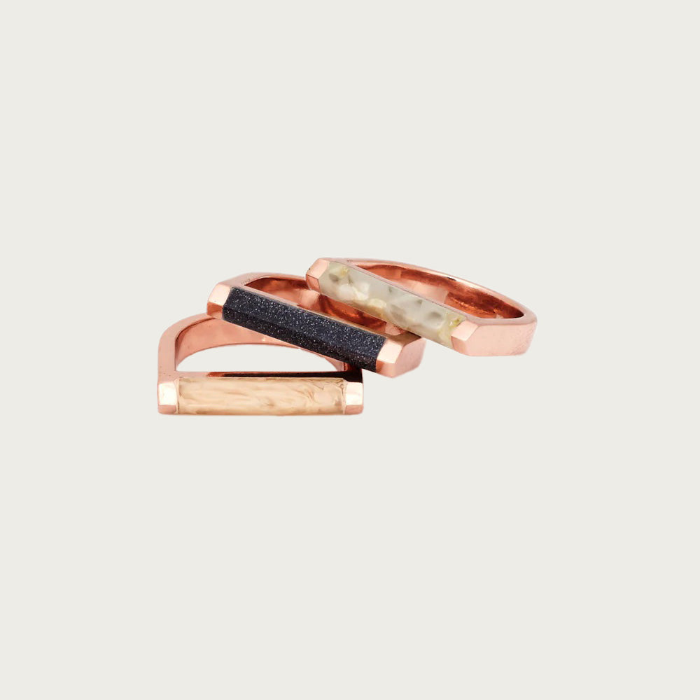 ALEXANDRA RING SET – SEA SALT