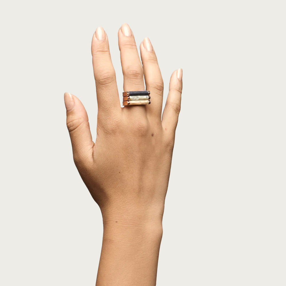 ALEXANDRA RING SET – SEA SALT