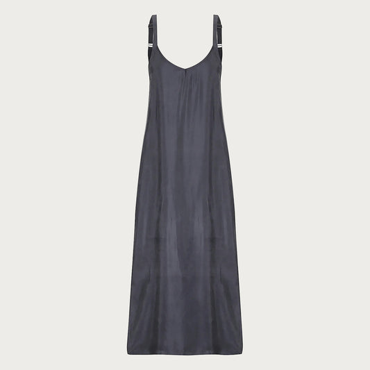 EVA SLIP DRESS – DEEP STEEL BLUE