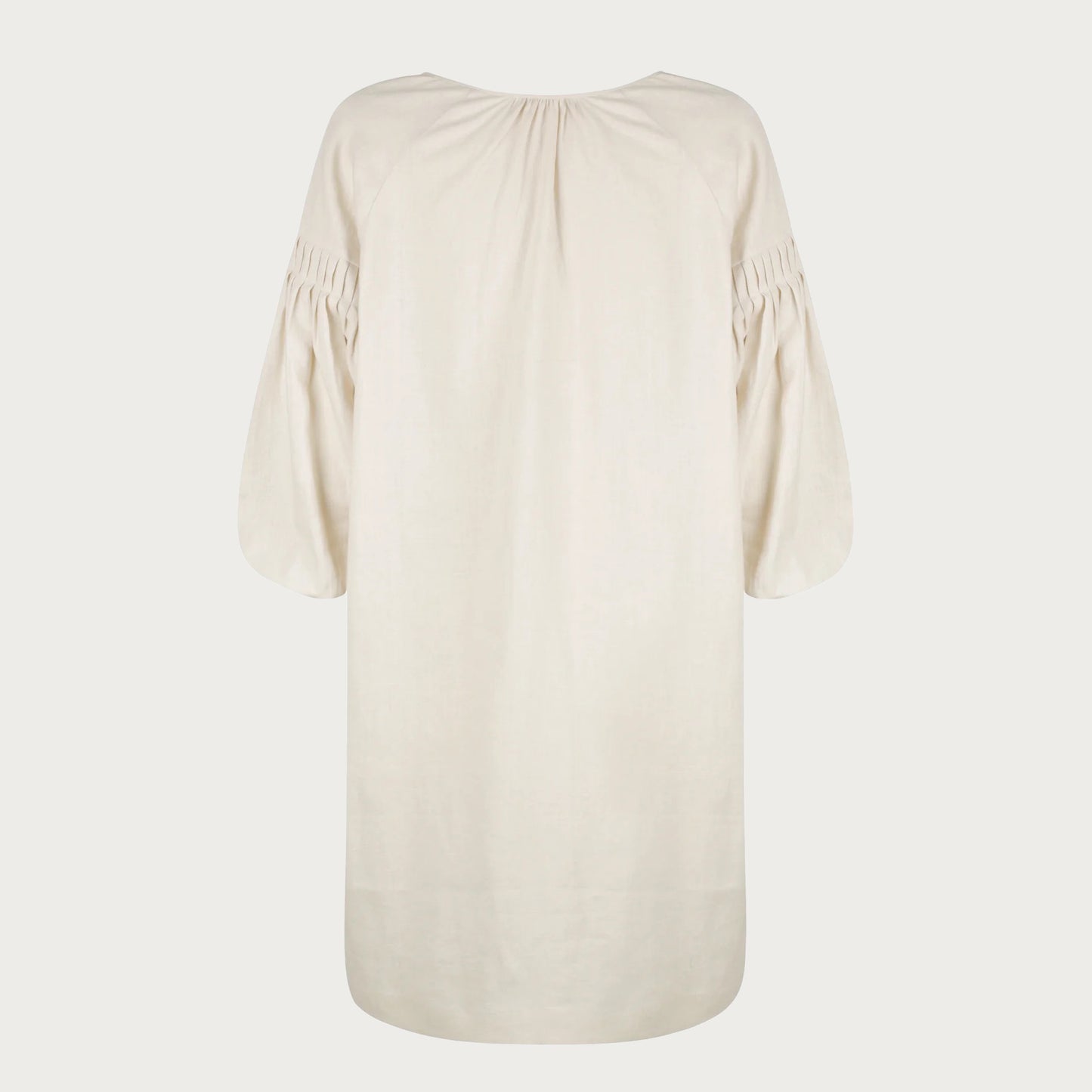 NINA PLEAT SLEEVE DRESS – PUTTY