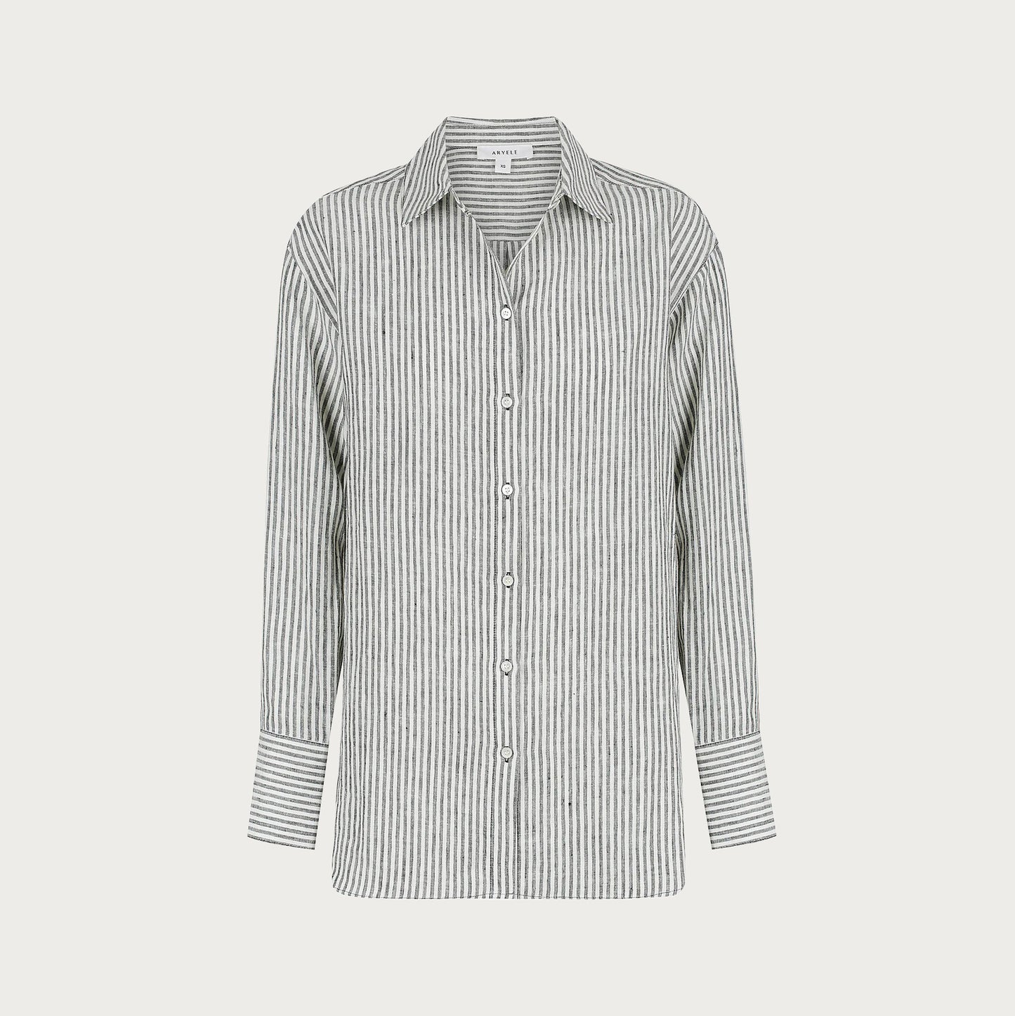 ALEXA STRIPE SHIRT – BLACK/ IVORY