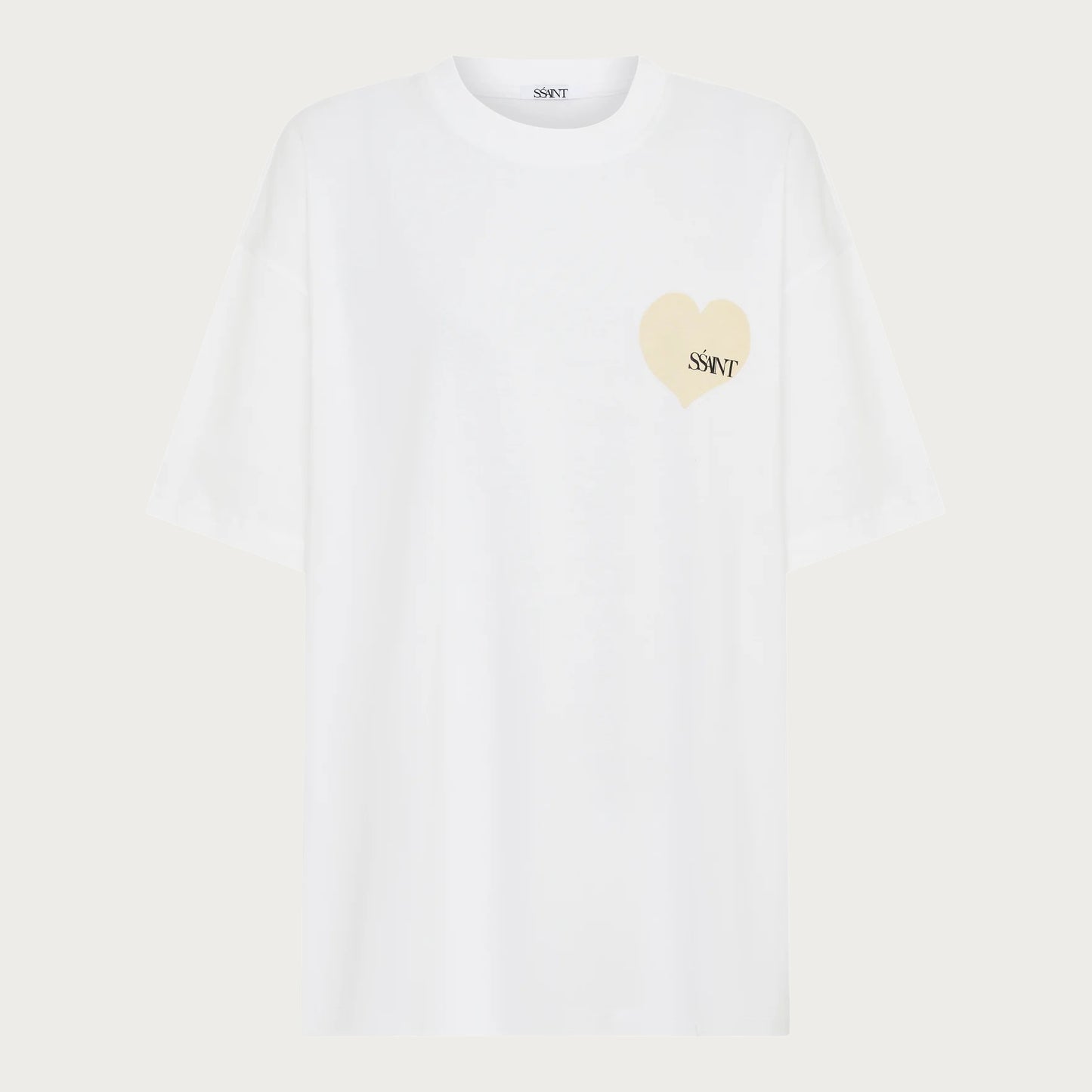 SSAINT HEART TEE – WHITE/ CREAM