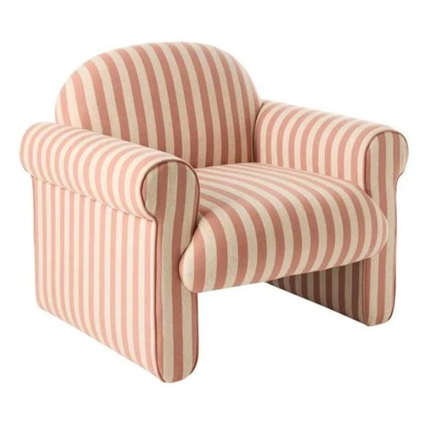 SARINA ROSEWOOD STRIPED CHAIR
