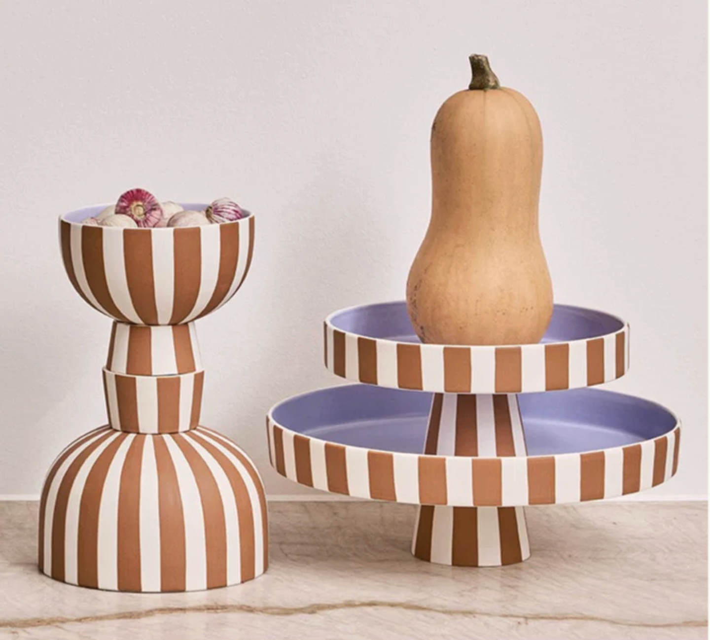 OYOY Toppu Tray – Lavender & Caramel