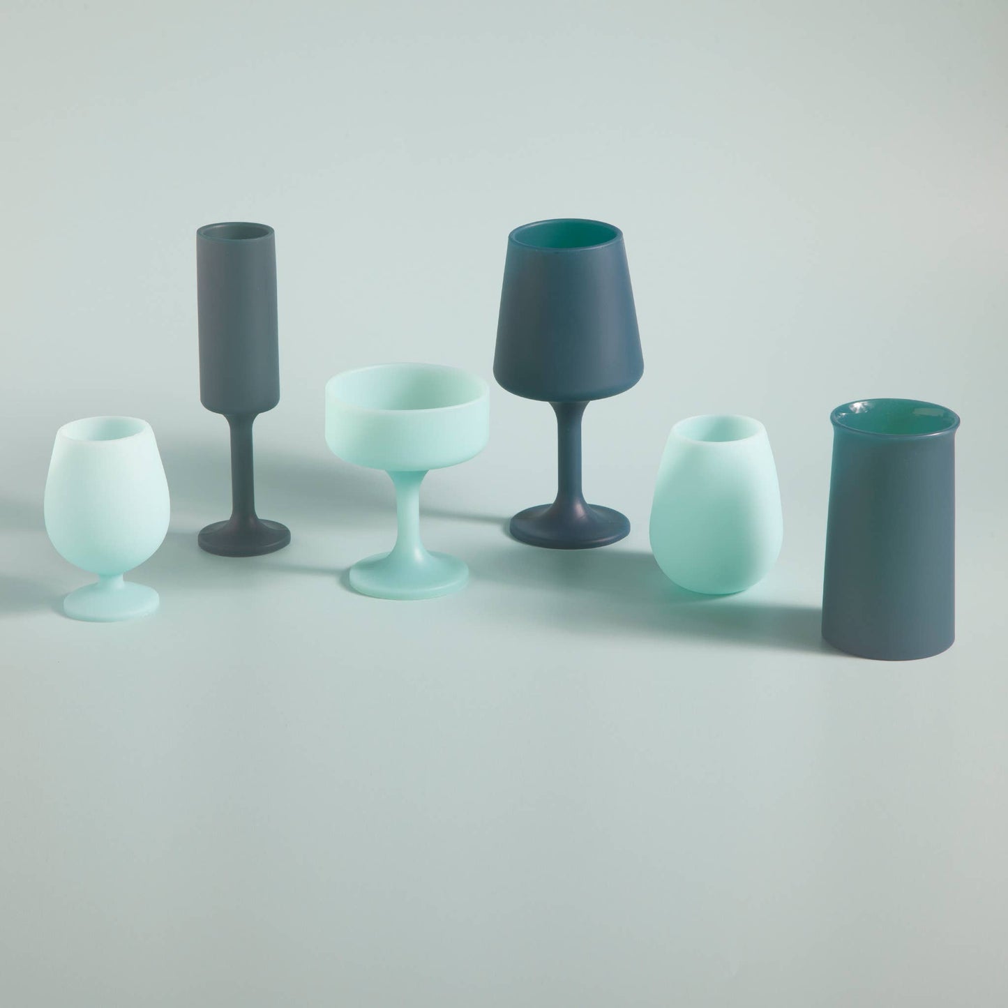 Unbreakable Silicon Champagne Flutes – Mist | Ink