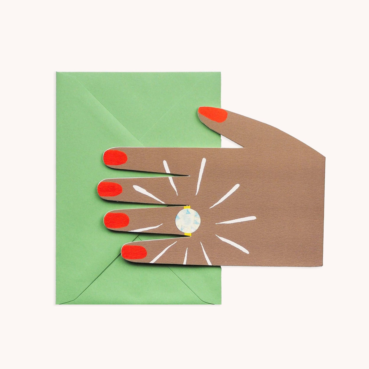 DIAMOND RING ENGAGEMENT CARD