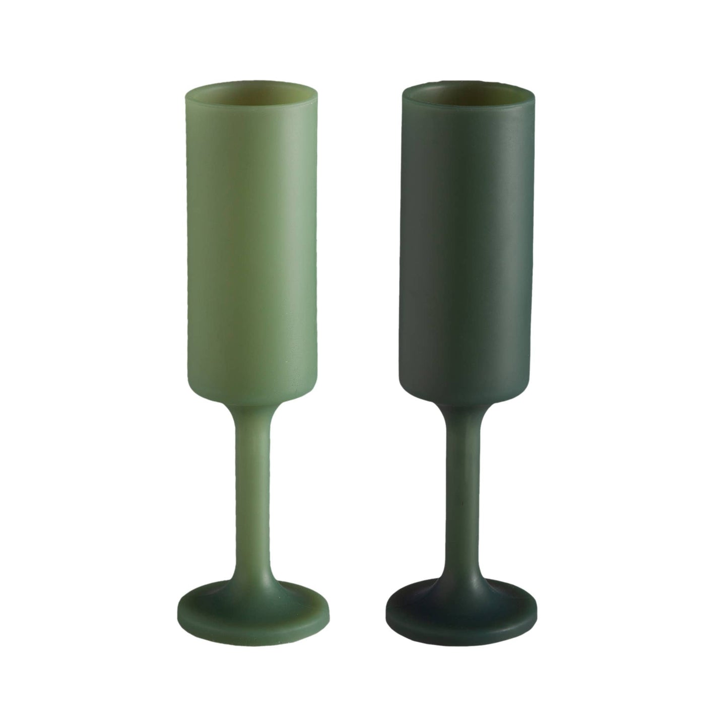 Unbreakable Silicone Champagne Flutes – Sage | Olive