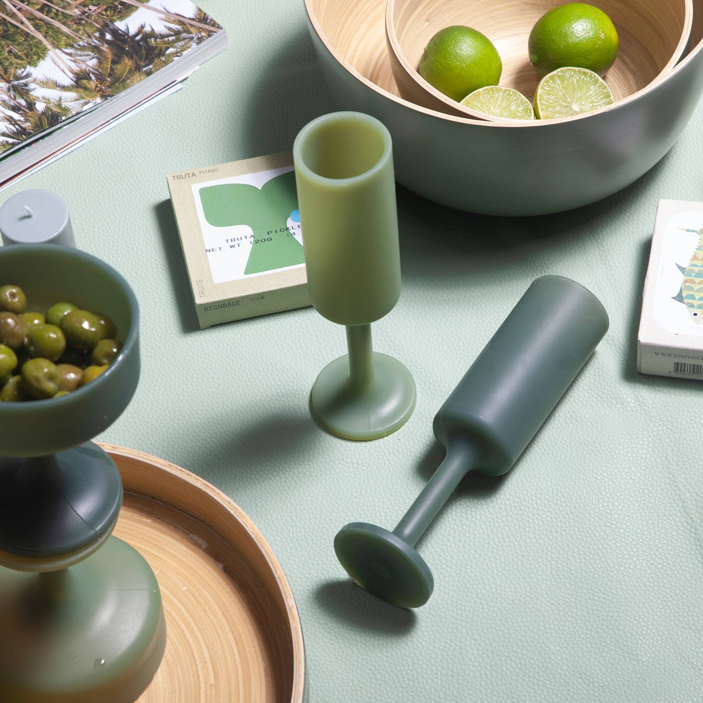 Unbreakable Silicone Champagne Flutes – Sage | Olive