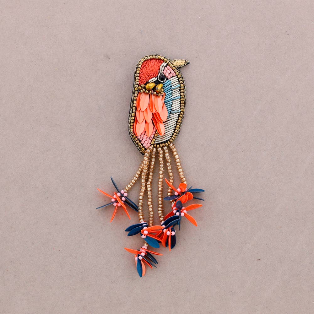 Bird Sequin Brooch