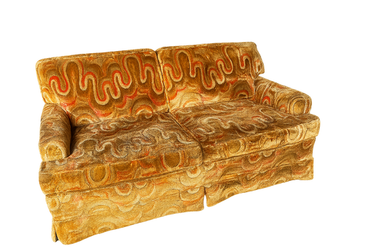 VIntage velvet two seater couch