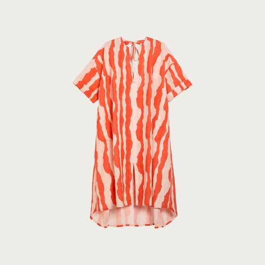 ORANGE CALIMA TANGELO LINEN DRESS