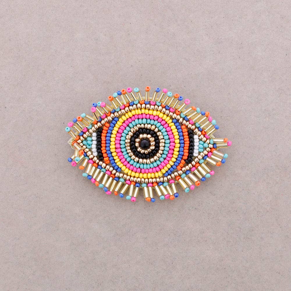 Turkish Eye Bead Brooch