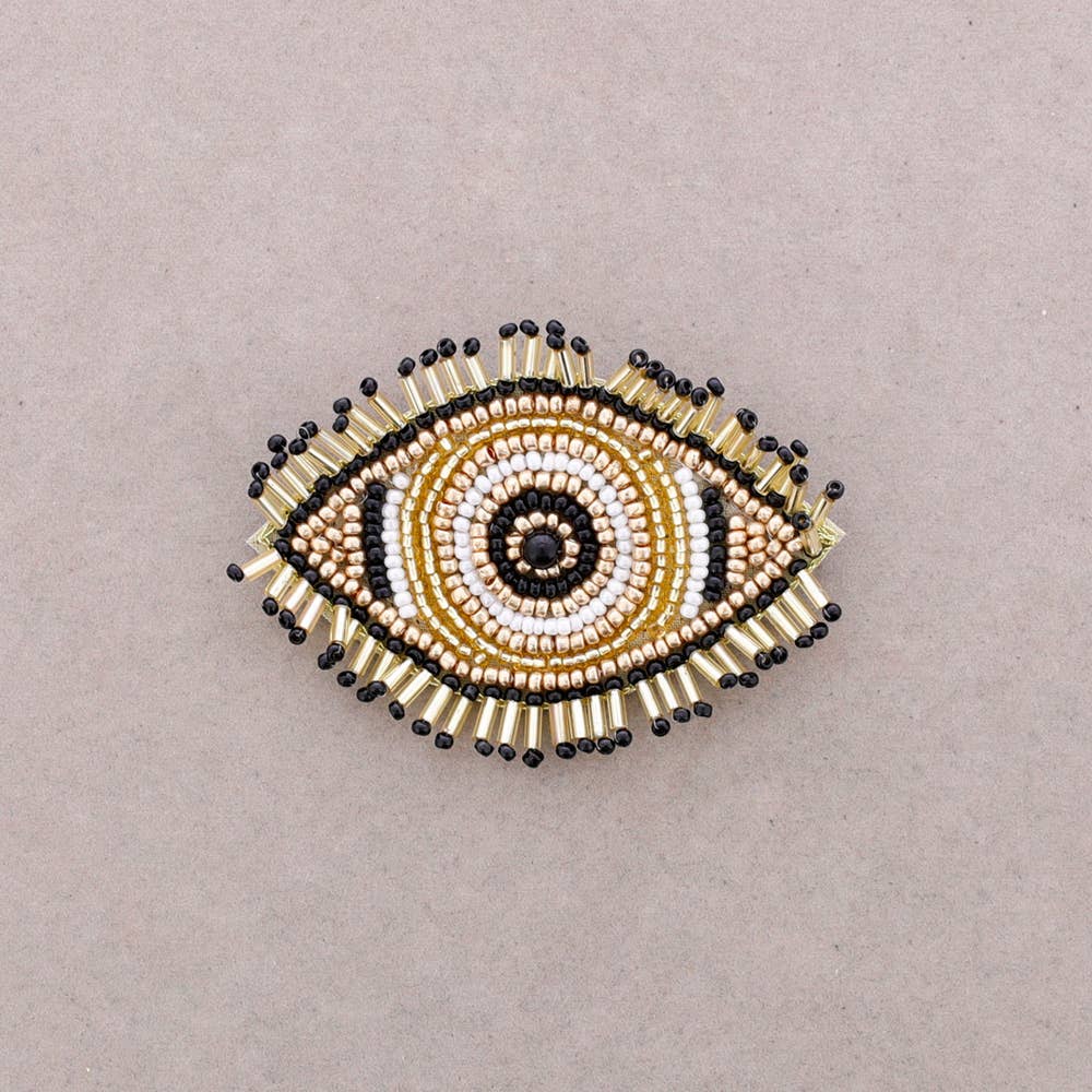 Turkish Eye Bead Brooch