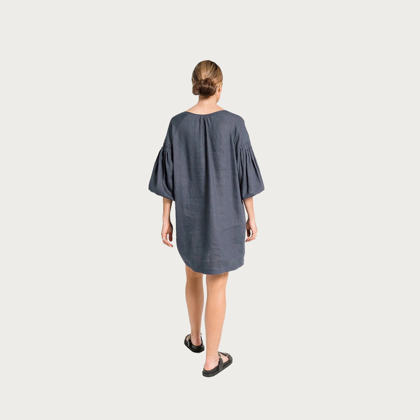 NINA PLEAT SLEEVE DRESS – OCEAN