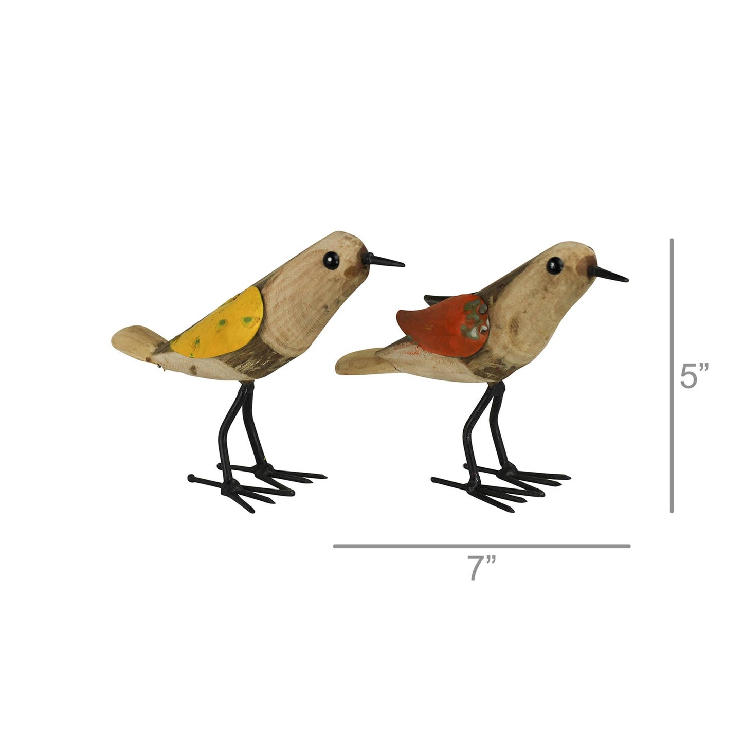 BIRDS, WOOD AND METAL