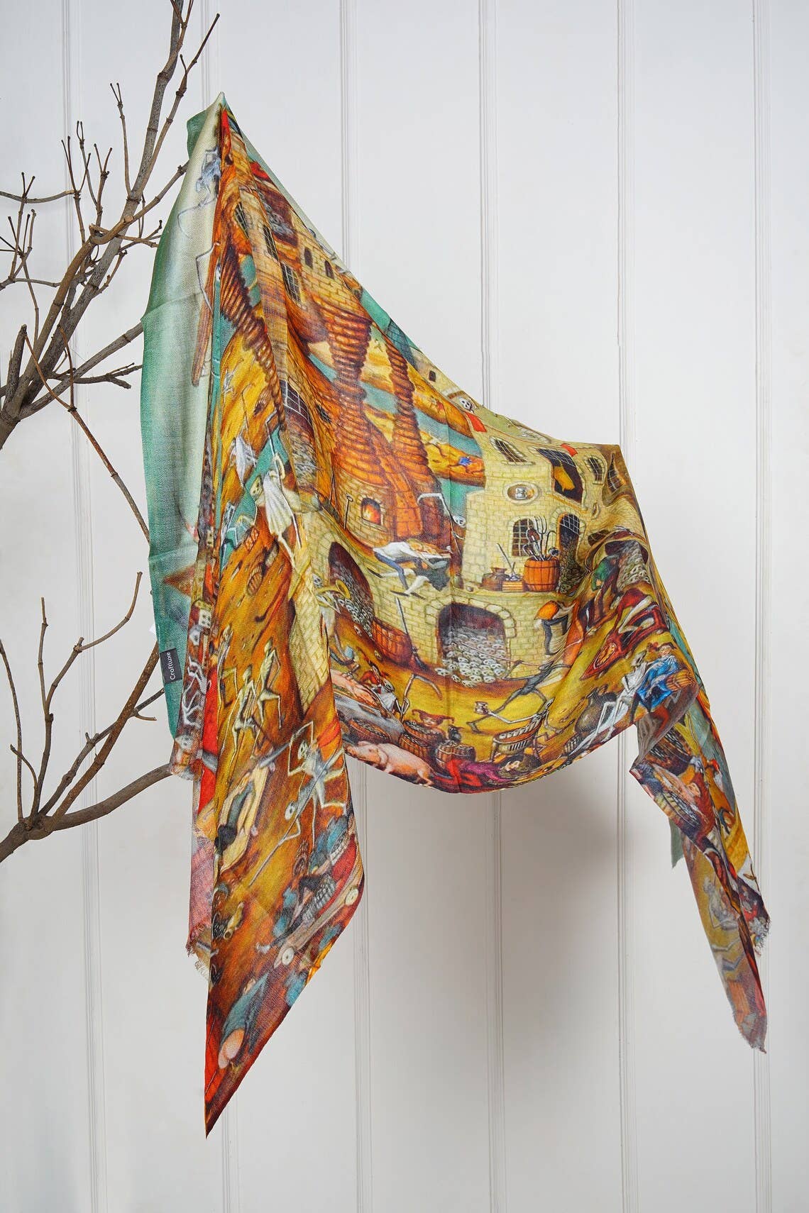 Silk Modal Scarf  luxurious fabric blend - Mustard