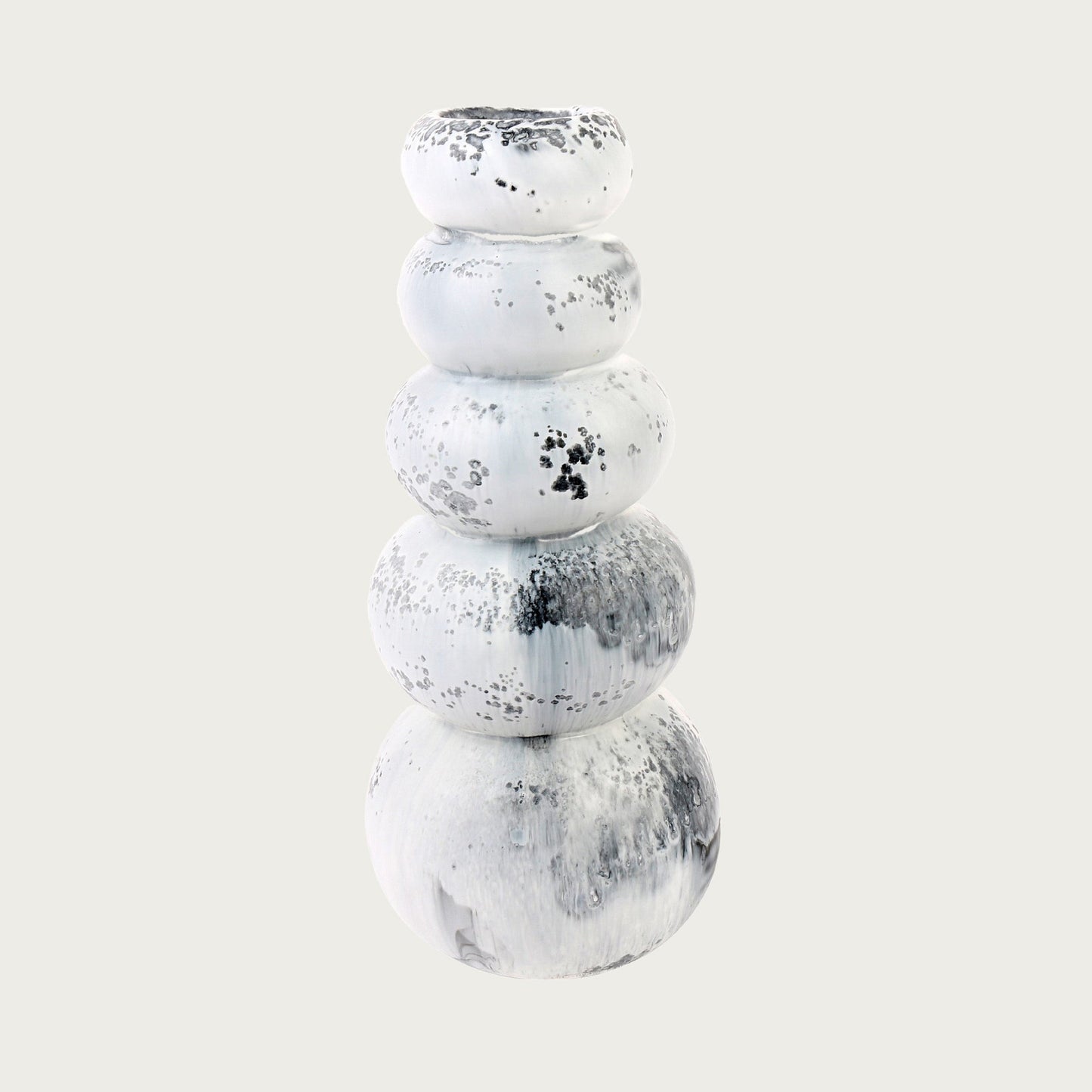 PEARL TOWER VASE | WHITE MARBLE