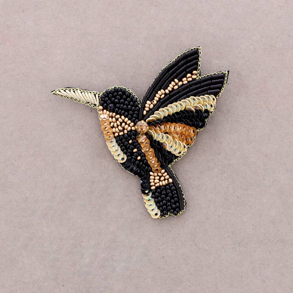 Beaded Bird Brooch
