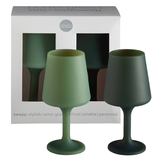 Unbreakable Silicone Wine Glasses – Sage | Olive
