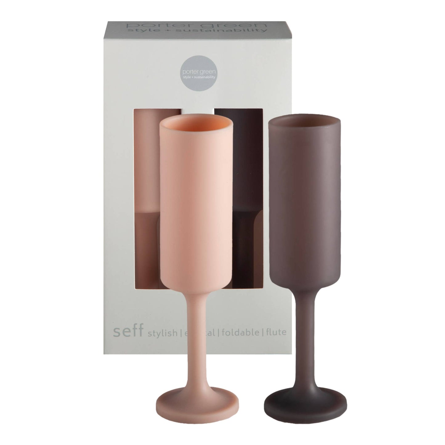 Unbreakable Silicon Champagne Flutes – Latte | Donkey