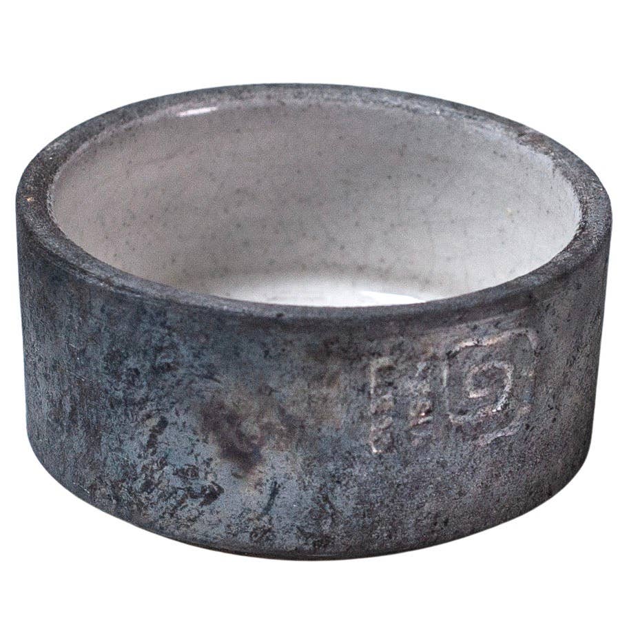 HANDMADE RAKU-FIRED SALT BOWLS IN 3 DIFFERENT GLAZES