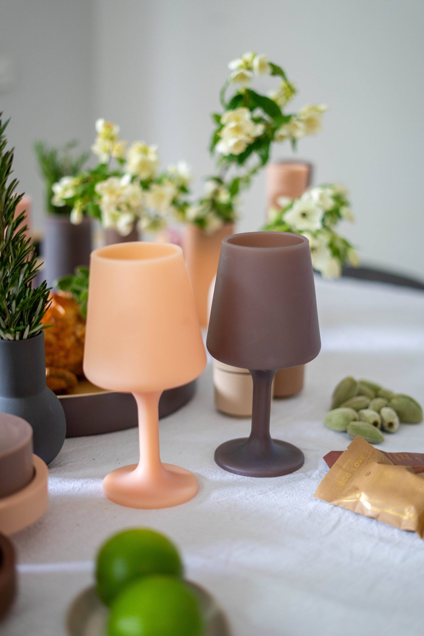 Unbreakable Silicone Wine Glasses – Latte | Donkey