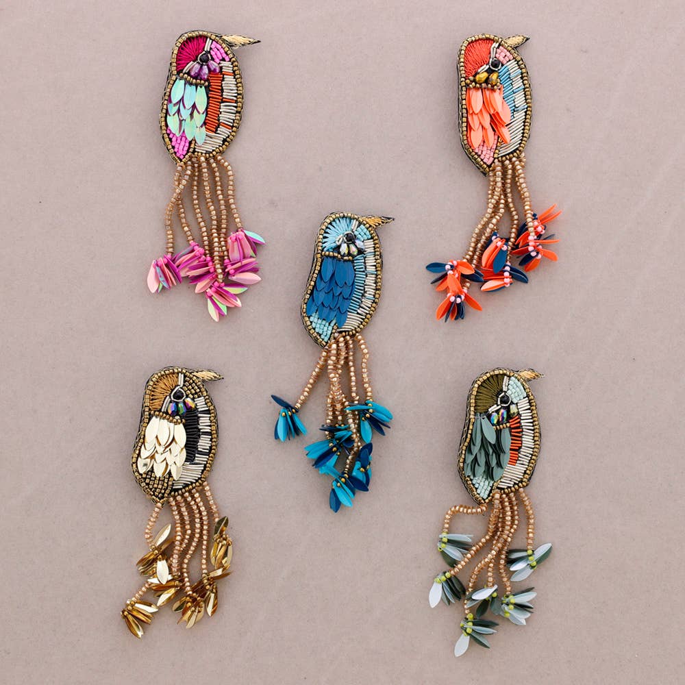 Bird Sequin Brooch