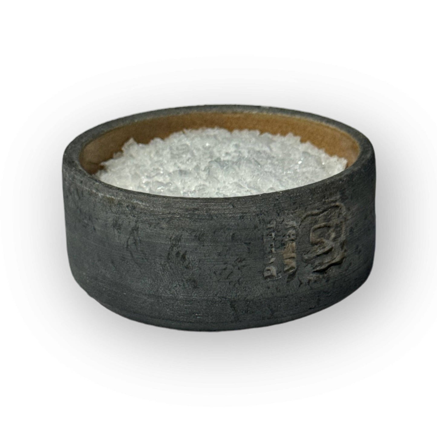 HANDMADE RAKU-FIRED SALT BOWLS IN 3 DIFFERENT GLAZES