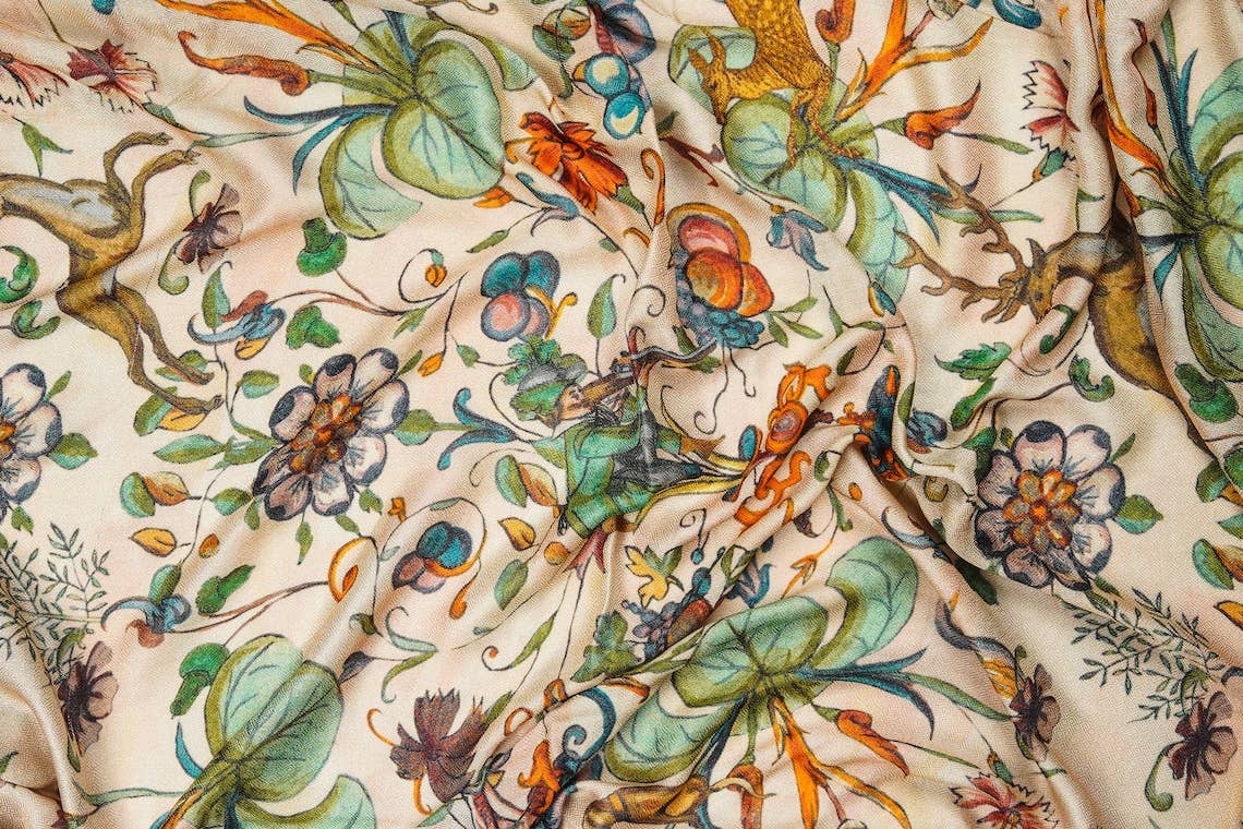 Silk Modal Scarf  luxurious fabric blend - Cream