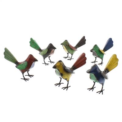 RECLAIMED METAL BIRDS - ASSORTED COLOURS