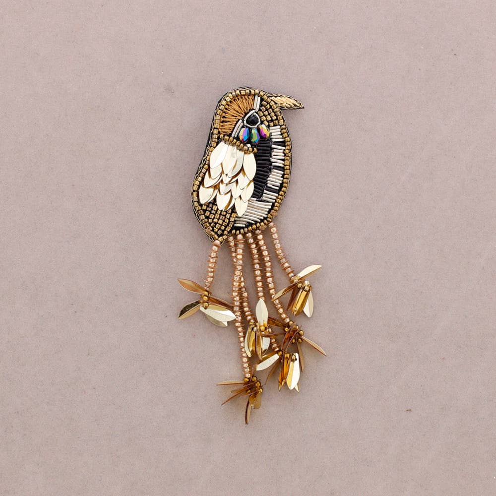 Bird Sequin Brooch