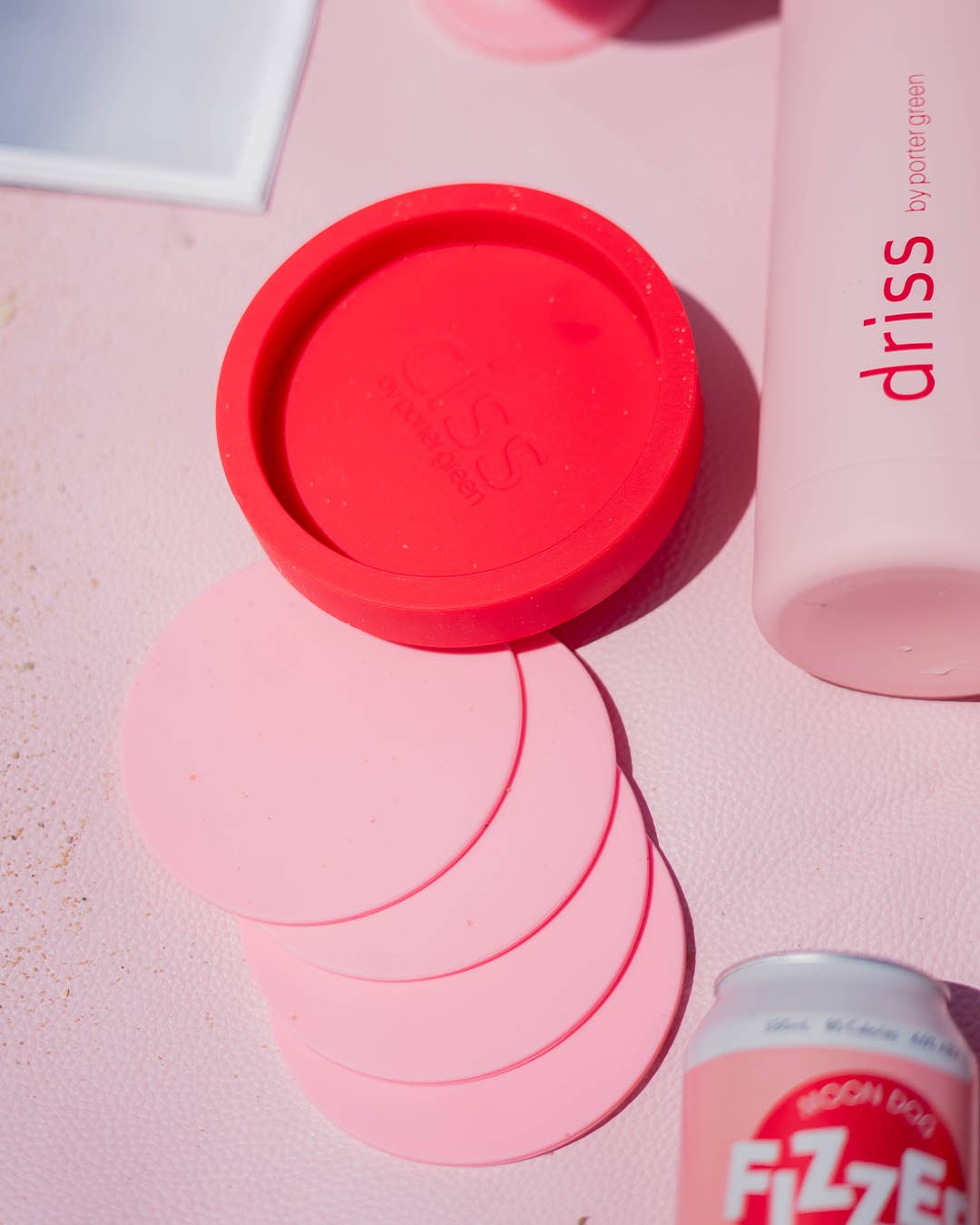 Unbreakable Silicon Coasters – Cherry | Blush