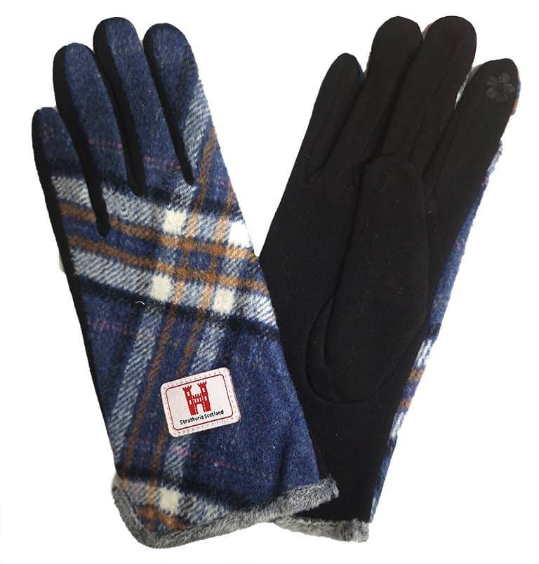 Stfrathurie Tweed Borland Blue Tartan Glove