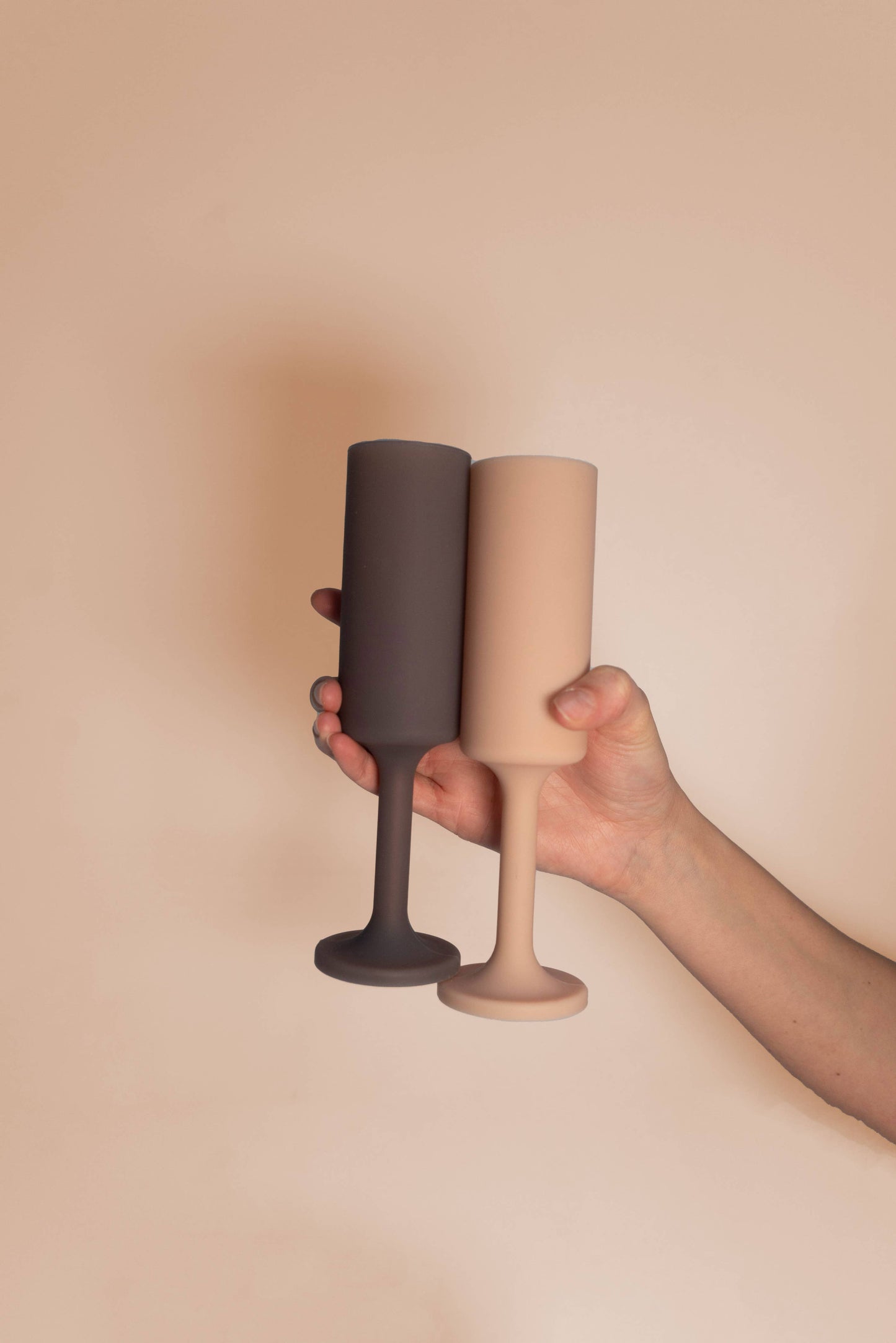Unbreakable Silicon Champagne Flutes – Latte | Donkey