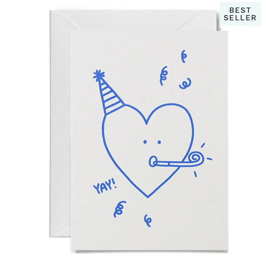 PARTY HEART CARD - COBALT BLUE