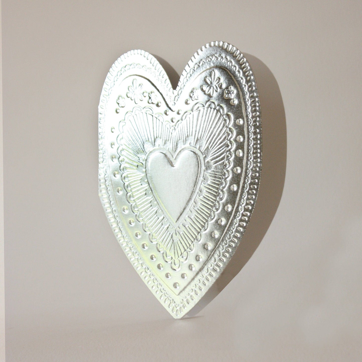 HEART - FAUX TIN GREETING CARD