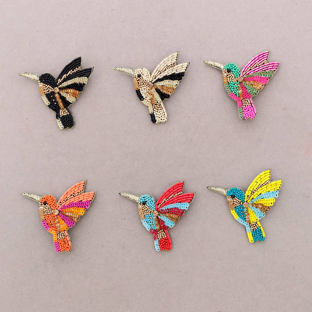 Beaded Bird Brooch
