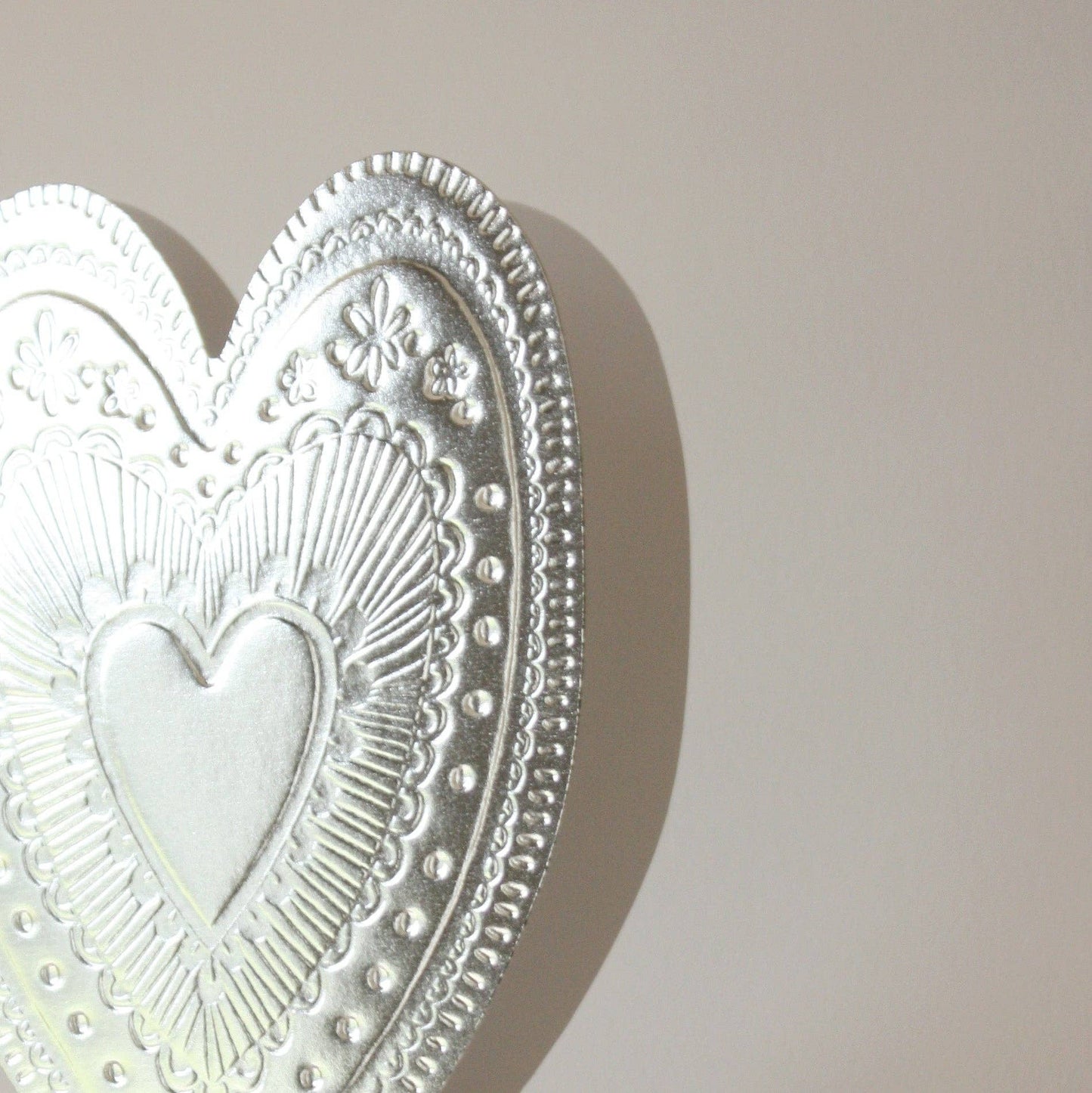 HEART - FAUX TIN GREETING CARD