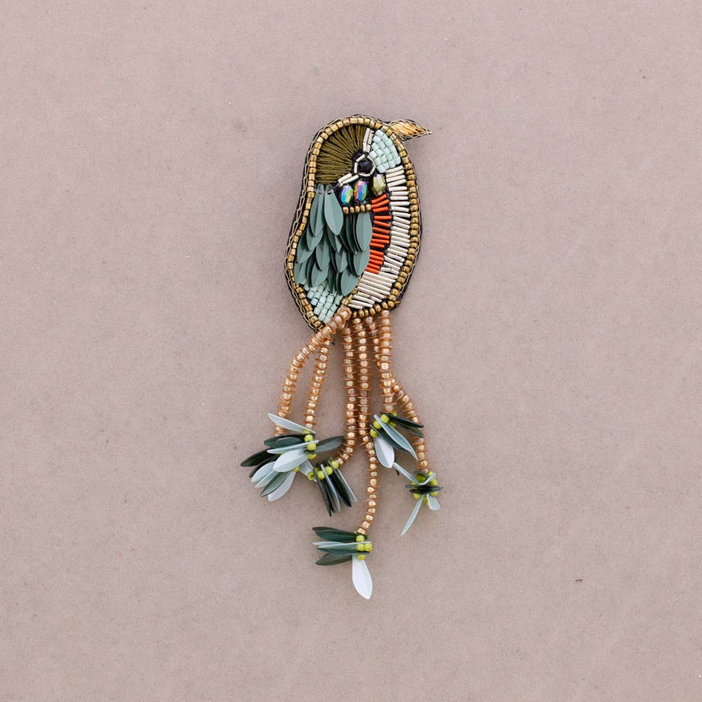 Bird Sequin Brooch