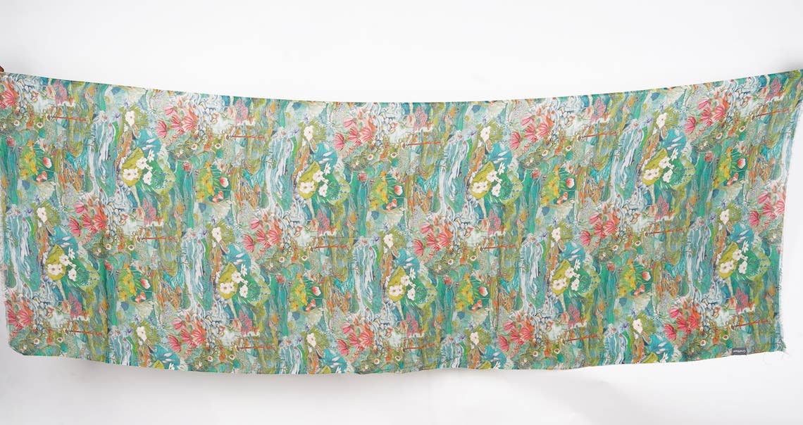 Silk Modal Scarf  luxurious fabric blend - Mint Green