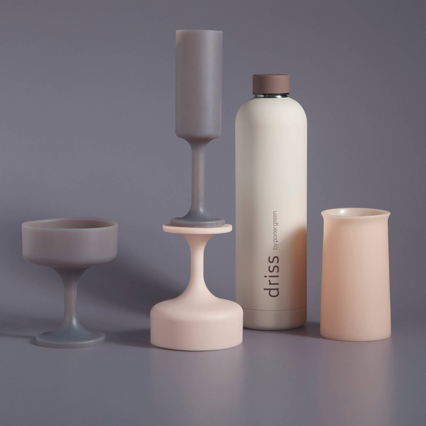 Unbreakable Silicon Champagne Flutes – Latte | Donkey