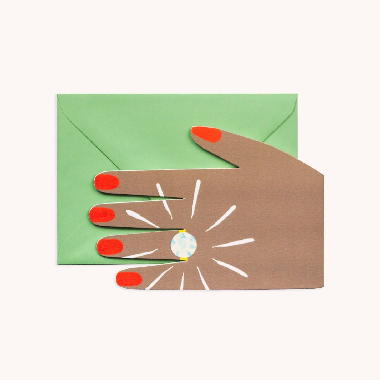 DIAMOND RING ENGAGEMENT CARD
