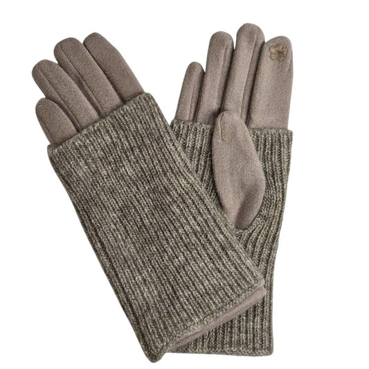 Beige Wool Glove Mittens