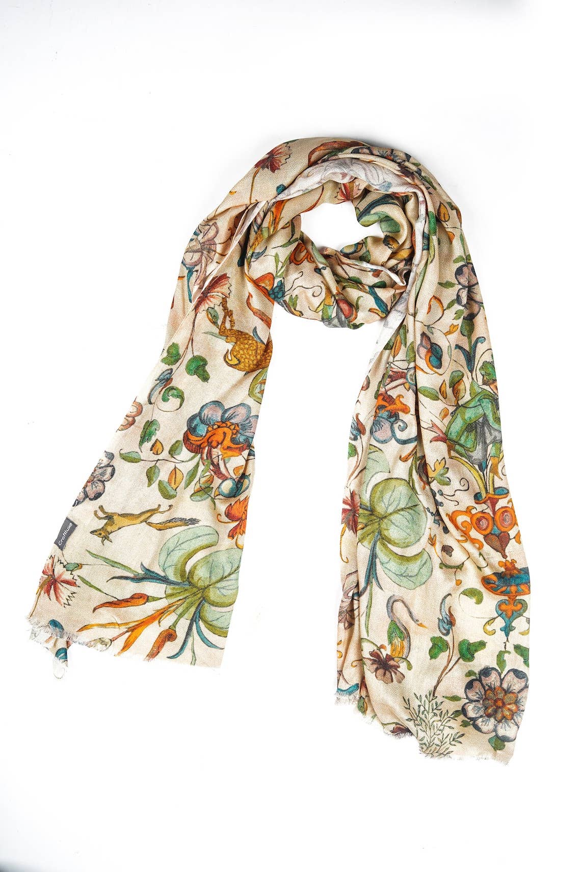 Silk Modal Scarf  luxurious fabric blend - Cream